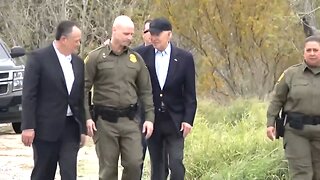 Biden looks very confused as he begins his highly choreographed visit