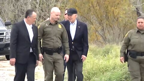 Biden looks very confused as he begins his highly choreographed visit