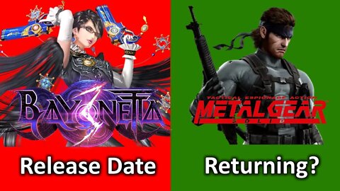 Bayonetta 3 Dated, Metal Gear Return, PS Plus, Genesis Mini 2, Bandai Namco Hacked