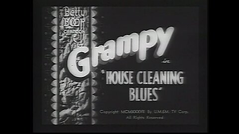 "House Cleaning Blues" (1937 Original Black & White Cartoon)