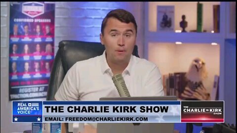 Charlie Kirk holds up the Marco Polo report and says this is what Hunter B. should be convicted of!