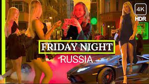 [4k] Nightlife Moscow_ Beautiful Girls, Cars, Vibes Friday Night in Russia August 2024 4K HDR #120
