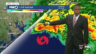 Monday night Tropical Storm Nicholas Update