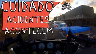 CUIDADO, ACIDENTES ACONTECEM! Voltando do DRAG RACE, a 50km de casa, quase passamos pelo PIOR