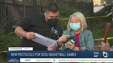 New SDSU basketball game protocols