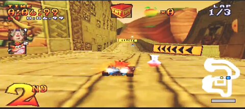 Crash Racing no Android (Duckstation)