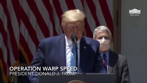 Operation Warp Speed on May 15th, 2020 @ The White House Rose Garden
