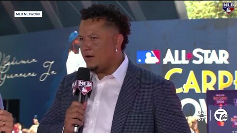 Miguel Cabrera thankful to be All-Star selection, talks on red carpet while Willie Horton's cane steals the show