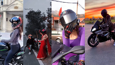 TikTok videos, Cute girls riding bikes, Motorcycle reels-Tiktok, Viral install reels biker.