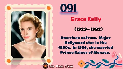 Grace Kelly (1929–1982)| TOP 150 Women That CHANGED THE WORLD | Short Biography