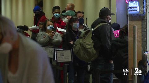 Lines, frustrations grow outside of First Call Medical Center at BWI ahead of holiday travel