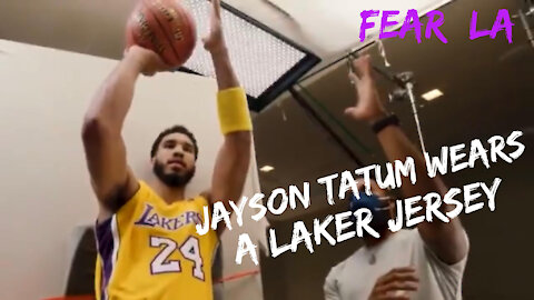 Jayson Tatum Wears a Laker Jersey | Fear LA Presents: "Up in the Rafters" | October 19, 2021