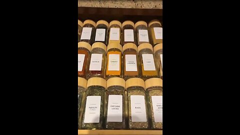 SpaceAid Bamboo Spice Drawer Organizer Keeps Spice Jars Organized