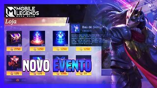 NOVO EVENTO DANDO SKIN GRÁTIS E OUTROS ITENS | MLBB