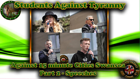 Students Against Tyranny No to 15 minute Cities Demo in Swansea Part 2