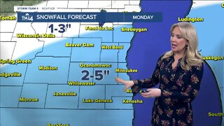 Winter weather returns with snow overnight into Monday