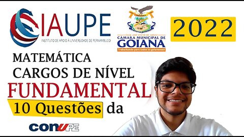 Prova de GOIANA PE 2022 (UPENET/IAUPE) Nível FUNDAMENTAL. 10 questões de Raciocínio Lógico