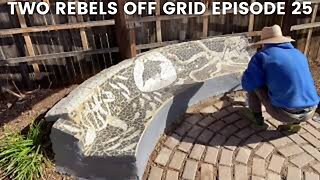 Mosaic Bench | Creative Projects | Episode 25 #goingoffgrid #homestead #leavingthegrind