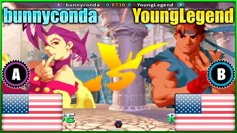 Street Fighter Alpha 2 (bunnyconda Vs. YoungLegend) [U.S.A. Vs. U.S.A.]