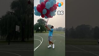 How many balloons does it take to make a basketball fly?