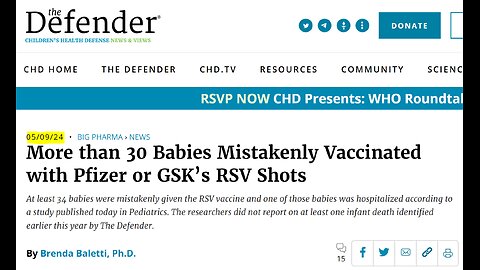 How many dead kids were accidently given a RSV Vax in VAERS?