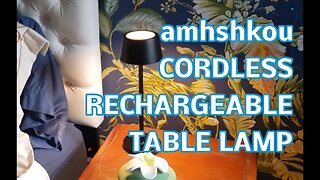 Rechargeable and dimmable amhshkou touch lamp, looks great too