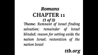 Romans Chapter 11 (Bible Study) (1 of 3)