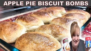 APPLE PIE BISCUIT BOMBS RECIPE | Bake With Me Easy & Fast 5 Ingredient Dessert