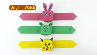 Origami Watches Pikachu, Bunny, Cute Cat Series - DIY Paper Crafts