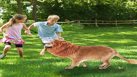 Unbelievable Friendship: Dogs Enjoying Fun Moments with Lion Teddy! 🐶🦁 Heartwarming Animal Bond!