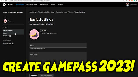 How to Make a Gamepass in Pls Donate