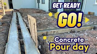 Concrete footing installed 4m3 in 1 hour