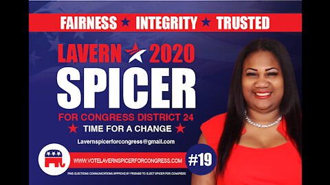 Lavern Spicer Congressional Candidate 24 district Florida