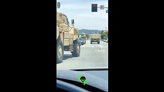 JUST IN: Military seen driving through West Hollywood, California.