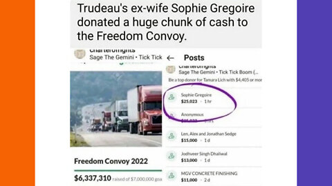 Trudope's Ex-Wife Donated To Freedom Convoy 2022