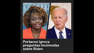 La portavoz de la Casa Blanca ignora preguntas incómodas sobre Biden y se marcha