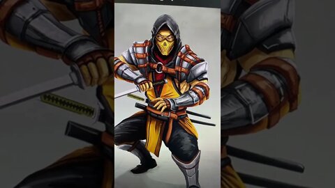 Scorpion Mortal Kombat Movie - I Want to Draw ✍️- Shorts Ideas 💡