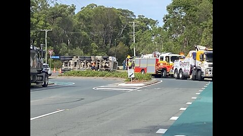 #ItWillBuffOut - Bribie Island Truck Roll-Over - WELL DONE to the Driver