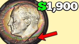 1957 Silver Dimes Worth Money! Roosevelt Dime Error Coins