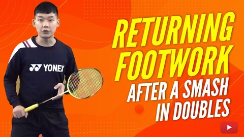 Returning Footwork after Smash in Doubles Master Ye teaches Badminton Chinese with English Subtitles
