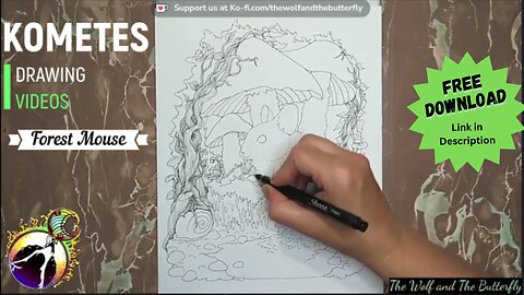 Adorable Forest Mouse: Free Downloadable Coloring Page