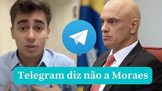 Telegram "peita" Alexandre de Moraes e não bloqueia Nikolas