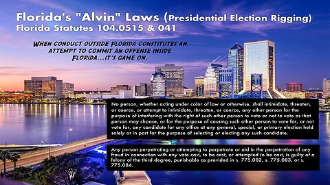 oopsie, Florida's "Alvin" Laws, REVENGE TIME 2024