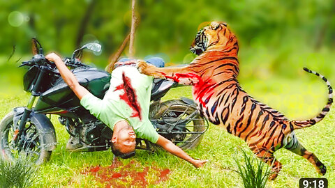 Animal attack on man| tiger attack on man | tiger attack man in forest| fun made movie|