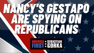 Nancy's Gestapo are spying on Republicans. Rep. Marjorie Taylor Greene with Sebastian Gorka