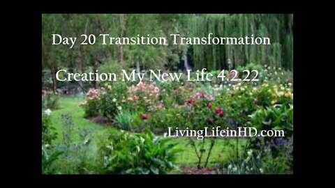 Day 20 Transition Transformation Creation My New Life 4.2.22