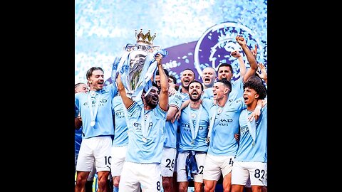 Manchester City Lift the Premier League trophy 🏆✨💥