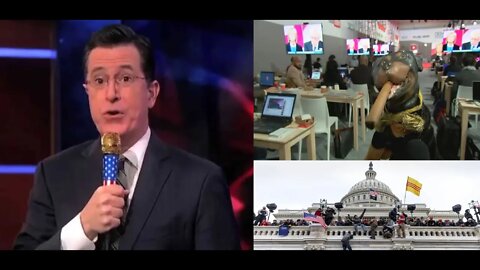 Stephen Colbert Gets Triumph the Insult Comic Dog & Staff Arrested while Trying to Make Fun of Jan 6