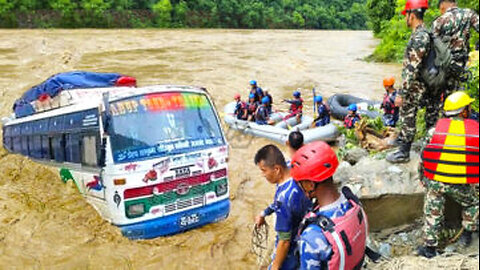 Nepal Landslide: Dozens Missing as Buses Swept into River, Rescue Efforts Intensify