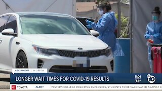 Longer wait times for COVID-19 test results in California